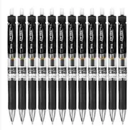 12 pcs M&G K-35 0.5mm Roller Gel Pen Retractable Smooth Writing (Black)
