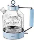 Electric Kettle, ASCOT Glass Electric Tea Kettle 1.5L 1500W Retro Tea Heater ...