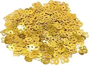 Party Decor 15g/Bag Gold Sequins Number 18 30 40 50 60 Anniversary Decor Acrylic Confetti Table Scatters for Adult Birthday Party Decoration (Color : A04-number 50, Size : 15g)