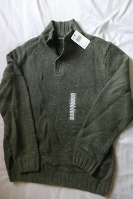 Nautica mens large yellow wool pullover size L