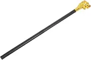 SHERCHPRY Lion Head Walking Stick Cane Halloween Cosplay Prop for Parties Durable Spell Casting Stick Eye Catching Costume Accessory for Halloween Decor