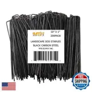 200 Pack 10x1 inch 11GA(0.12inch) Landscape Staples Garden Stakes Fence Netti