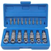 23 Pieces CRV Star Sockets Set Bit Socket Set Torx Socket Adapter Set