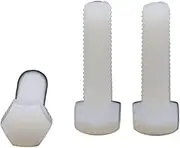 M3 M4 M5 M6 M8 M10 M12 White Nylon Plastic Insulated Hexagon Outer Hex Socket Cap Screw Bolt DIN933 GB5783 L=6-100mm (Color : M12 2pcs, Size : 80mm)