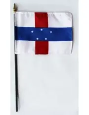 Netherlands Antilles 4" x 6" Mounted Flags