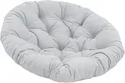 Egg-shaped chairOutdoor swing cushionRadar chair cushionRound cushionBalcony chair cushionSuitable for all seasonsSuitable for indoorOutdoor patioRestaurant High comfort(Color:Light grey,Size:Diameter