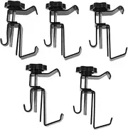 Yardwe 5Pcs Metal Pool Pole Hanger Durable Swimming Pool Fence Hook Multi Use Accessory Holder for Gates and Outdoor Surfaces Sturdy Construction with Dual Hooks for Maximum Storage