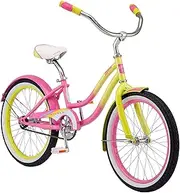 Kulana Lakona Shore Youth Beach Cruiser Bike, 20-Inch Wheels, Single Speed, Pink/Yellow, Model Number: R0901AZ