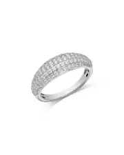 Bloomingdale's Fine Collection Diamond Pave Multirow Ring in 14K White Gold, 0.75 ct. t. w.