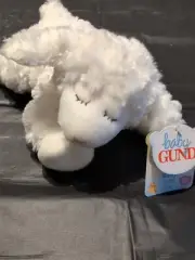 Baby GUND Winky Lamb White Plush Rattle Toy #58133 Lovey Soft NWT