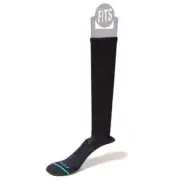 FITS FILM SKI OTC SOCKS MENS LARGE 8.5-11.5 BLACK OVER THE CALF THIN COMPRESSION