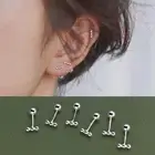 Surgical Steel Ball Bar Screw Back Stud Earrings Women's Girl's Jewelry Gift