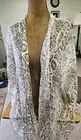 Sheer Coverup Silver/Cream/Mauve OSFM NWT