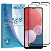 [2 Pack] Full Coverage Samsung Galaxy A13 Tempered Glass Crystal Clear Premium 9H HD Screen Protector by MEZON (Galaxy A13, 9H Full) – FREE EXPRESS