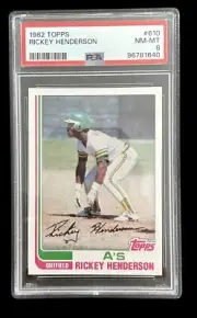 1982 Topps Baseball Complete Set (10 )PSA GRADED NM-MT W/ Rickey Henderson!