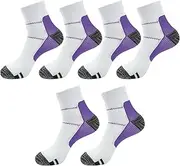 [Zssxysm] 3 Pairs Sports Compression Socks for Men & Women, Plantar Fasciitis Compression Socks, Support Stockings, Thrombosis Stockings, Running Socks, Compression Socks for Road Bike, Jogging, Travel,