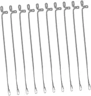 KOCKSHION 10Pcs Metal Jewelry Beading Needles Durable Threading Tools for DIY Bracelet Making Hook Design for Precise Bead Threading Beginner Friendly Bead Craft Supplies