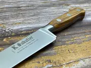 K Sabatier Slicing Knife 250mm - CARBON STEEL - OLIVE WOOD HANDLE