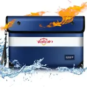 5200℉ Insulated Fireproof Money Bag for Cash,Water Fire Proof Document Pouch ...