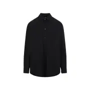 [Off White] Off White-Black Emb Cotton Shirt-Uomo S