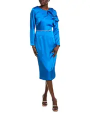 Pascale La Mode Satin Midi Dress