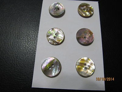 Pearl Blazer Buttons Lot coat Sewing Trims Genuine Pearl Br.Abalone 3/4" 12 P