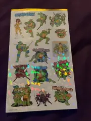 STICKER SHEET: TMNT NINJA TURTLES leo don mikey raph april shredder