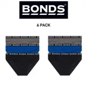 Bonds Mens Hipster Brief Wide Comfortable Elastic Waistband 6 Pack MXP83W