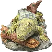 Hohopeti Resin Simulation Crocodile Aquarium Alligator Decorations Crafts Crocodile Figurine Crocodile Figurines Aquarium Crocodile Aquarium Ornament Toys Oxygen Bubbles Inflatable