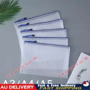 A3/A4/A5 Plastic Wallet Zip Lock Bags File Document Pocket Paper Storage
