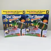 Star Shower Motion Laser Lights Projector Red And Green Lights - TWO PACK