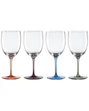 Oneida Set Of 4 Bottoms Up Wine Glasses