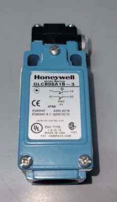 Honeywell GLCB06A1B-3 Limit MicroSwitch 300VAC, 10A (B566)