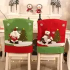Clause Elk Christmas Chair Cover Seat Covers Elastic Stretch Cover Chair Back