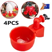4PCSAutomatic Chicken Water Cup Waterer Poultry Drinking Bowl Feeder Drinker