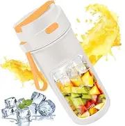 Finphoon Portable Blender, Personal Blender for Shakes and Smoothies, Updated 10 Blades 500ml large Capacity Smoothie Blender and USB Rechargeable with Straw for Travel,Office and Gym
