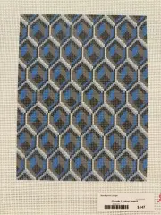 Geode Laptop Insert - Blue (RR49) Needlepoint Canvas