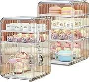 Baby Bottle Organizer - Toddler Cutlery Organizer | Portable Bottle Drying Rack | Vertical Dustproof Cups Holder with Cover for Baby Jar Kitchen Table Fridge Closet Bedroom Pantry Nursery