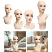 Female Wig Head Mannequin Wig Display Stand for Wig Making Glasses Jewelry