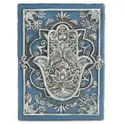 Hamsa Design Wooden Box Jewellery Tarot Cards Stones Crystal Storage