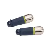 2pc Joseph & Joseph BarWise Twist-lock Reusable Wine Bottle Stoppers Grey/Silver