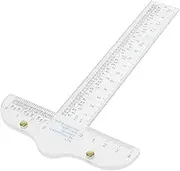 Tofficu Shape Ruler Plastic T Measuring Tool for Sewing Drafting Layout Work Centimeter Calibrations for Students Engineers Artists