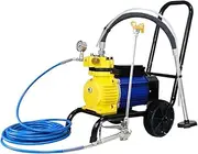 4000W Airless Paint Sprayer 5HP 18L/min Electric Painting Machine 5000PSI Sprayer Paint Machine Commercial Airless Paint Sprayer with 2 Spray Gun,30m Hose (Blue & Yellow)