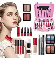 Gwtdtoad Make Up Kits for Girls | Portable Cosmetic Set with Reusable Case,Waterproof Makeup Palettes with Eyeshadow Dress-Up Accessories for Teenager