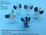 5 Pc Hand Blown/Crafted Glass Elephants (Made in US-Louisiana)