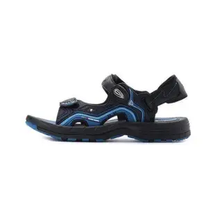 皮爾卡登 磁釦彈力運動涼鞋 黑藍 男鞋