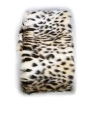 Leopard Print Faux Fur Scarf