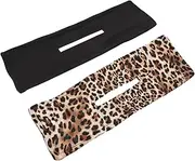 Homoyoyo 2pcs Hair Bun Maker Headbands Twisting Hair Ornament for Daily Wear Sports Weddings Parties Comfortable Elegant Leopard Print
