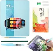 Water Colors Paint Adult Set, 48 Colors Solid Sketching Pastels Set, Palette Pastels, Travel Palette Design, Art Crafts Painting Supplies For Artists, Amateur Hobbyists