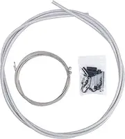 Shift/Shifter Cable & Housing Set, Derailleur Cables Braided PTFE Cable Housing Set for Mountain Bike and Road Bicycle, Universal，Gold/Black/Silver